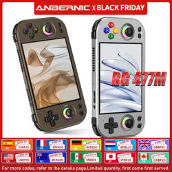 ANBERNIC RG 477M 4.7 Inch LTPS In-Cell Touch Screen Portable Video Game Console Aluminum Alloy CNC Android 14 5300mAh RG477M