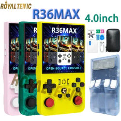 R36Max New Model Retro Handheld Game Console 4.0inch IPS Screen VS R36S 22000+games Portable Pocket Video Player for Adult Kids