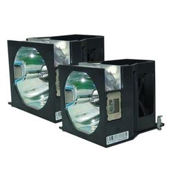 Jaspertronics™ Lamp & Housing TwinPack for the Panasonic PT-LW7700 Projector w Original Ushio Lamp Inside - 1 Year Warranty