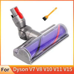 Bristle Roller Brush for Dyson V7 V10 V8 V11 V15 Hardwood Floor Attachment Parts and 1Pc Tool Brush