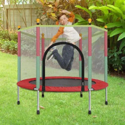 Toddler Indoor Trampoline Children Trampoline With Safety Net Children Exercise Training Toy For Home 55 Inch Bouncing