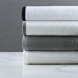 Border Trim Bath Towels - Mediterranean Blue, Six-piece Set in Mediterranean Blue - Frontgate Resort Collection™