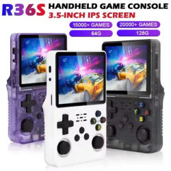 Open Source R36S Retro Handheld Video Game Console Linux System 3.5 Inch IPS Screen Portable Pocket Video Player 64GB 128G Games