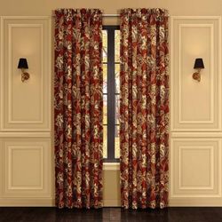 Montecito Red 84 Inch Window Panel Pair by Royal Court in Red (Size ONE SIZE)
