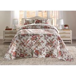Jacobean Bedspread 3-Pc. Set by BrylaneHome in Multi (Size QUEEN)