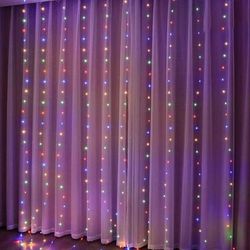 Merry Christmas Decorations: Curtain Garland, Ornaments, Xmas Gifts Navidad 2023 & New Year Decor 2Mx3M 200LED Color: Multicolor