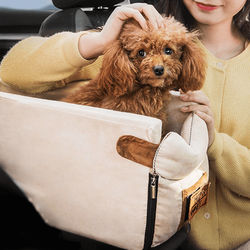 Car Seat For Small Dog Beige