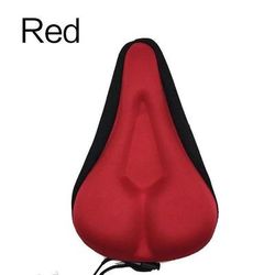 Padded Gel Bike Seat Cushion With 3D Foam Support For Mountain And Exercise Bikes red