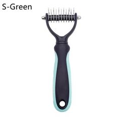 Pet Grooming Tool: Hair Removal Comb For Dogs & Cats Dematting & Trimming Brush Green S
