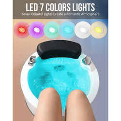 2025 LuxeGlow Electric Pedicure Basin With LED Lighting 220v