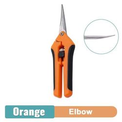 Garden Pruning Shears: Stainless Steel Pruner For Fruit Picking & Household Gardening Straight & Elbow Pruning Tools Color: Elbow Orange