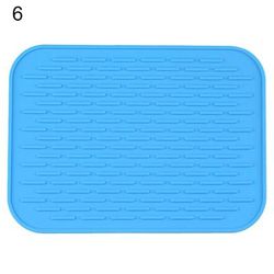Kitchen Silicone Heat Resistant Mat: Non slip Pot Holder Pad, Protects Table Hot Deal! Blue
