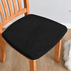 Dining Room Chair Seat Covers Black 2pcs