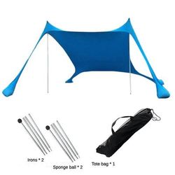 Lightweight Beach Tent With Storage Bag Sun Shade UV Protection Canopy For Outdoor Camping & Picnics blue l
