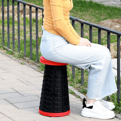 Portable Folding Stool Red