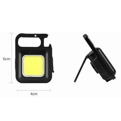 Mini Multifunctional Camping Flashlight: USB Rechargeable LED Keychain Light For Outdoor Work 2Pcs