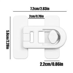 Multi Functional Child Safety Lock For Refrigerators And Ovens Easy Install, No Drilling Required white 4 Pcs