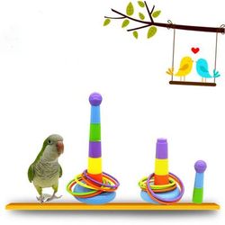 Interactive Parrot Bird Toy For Chewing And Training | Swing Ball, Rings, And Ferrule Decoration 1
