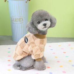 Soft Fleece Pet Clothes: Stylish Vest For Small Dogs & Cats French Bulldog, Chihuahua, Shih Tzu Costume & Accessories Brown L