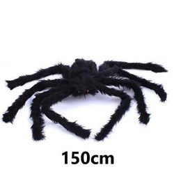 Halloween Plush Spider Decoration Giant Black Spider Prop 30 200cm Horror Party Decor Color: Approx 150cm