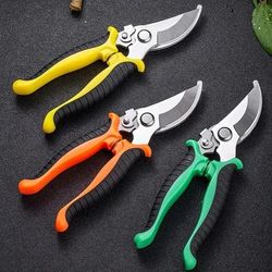 Professional Bypass Pruning Shears: Sharp Garden Scissors For Tree Trimming & Secateurs Hand Clippers Beak Scissors Orange
