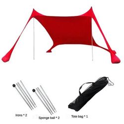 Lightweight Beach Tent With Storage Bag Sun Shade UV Protection Canopy For Outdoor Camping & Picnics red m