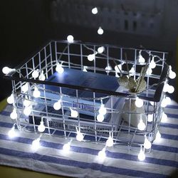LED Ball String Lights For Indoor & Outdoor Dcor White