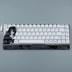 NPKC Cherry Profile Anime Keycap Set For 60 And 65 Percent Mechanical Keyboards With PBT Caps 75 Key B