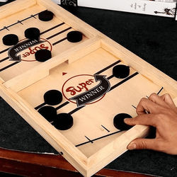 Family Fun & Anti Anxiety Wooden Slingshot Puck Game Great For Kids & Adults Family Fun & Anti Anxiety Wooden Slingshot Puck Game Great For Kids & Adults