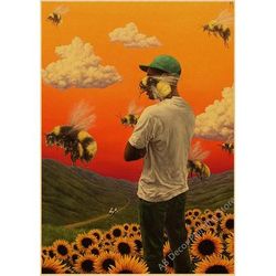 Flower Boy Tyler The Creator Poster Retro Kraft Paper Prints DIY Vintage Home Room Cafe Bar Art Wall Decor A4 8.3x11.8inch 6