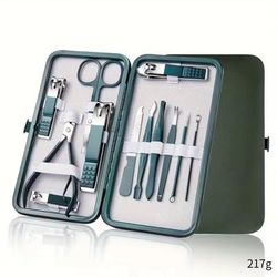 Stainless Steel Manicure And Pedicure Kit With Travel Case set086 12pcs Set