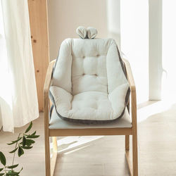 Back Support Bunny Chair Cushion | Kawaii Bunny Chair Cushion | Ultra Soft Bunny Ear Seat Cushion | Bunny Cushion Seat White