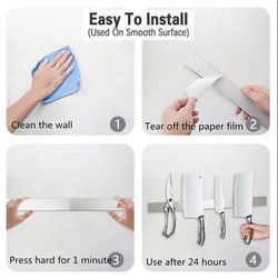 Stainless Steel Magnetic Knife Holder | Wall Mount Kitchen Organizer 300mm
