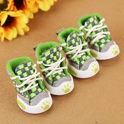 Football Style Dog Shoes Small Pet Boots In 4 Colors XL green