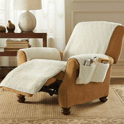 Two Side Pocketed And Spill Resistant Fleece Recliner Cover Two Side Pocketed And Spill Resistant Fleece Recliner Cover