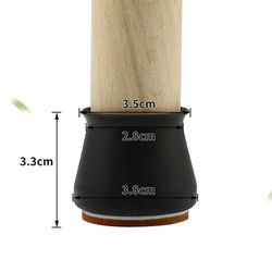 Upgraded Mute Furniture Leg Protectors Black 24Pcs