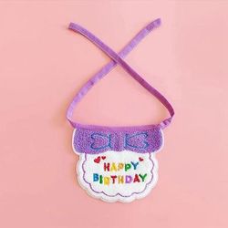 Pet Caps & Scarf For Birthday: Cute Hat, Bib, Saliva Towel Funny Props & Costume 8