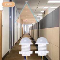 Infrared PIR Sensor Light Switch 110V 220V, Auto On Off Detector For LED Ceiling & Panel Lamps 2pcs