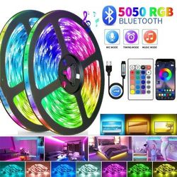 5V USB LED Lights For Room: 5050 RGB LED Strip 5 10m, Gamer Decoration, Ice String Bar Lighting, Adhesive LED Ribbon 20m 24KEY Bluetooth