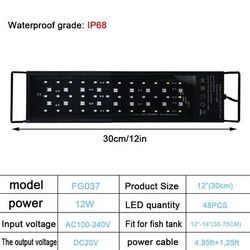Aquarium LED Light: Full Spectrum, Extendable Timer, Adjustable Brightness UK Plug 1