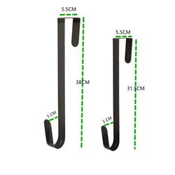 Metal Over The Door Wreath Hanger: Single Hook For Halloween, Christmas, Easter Decorations Front Door Ornament Holder 38CM 1PC