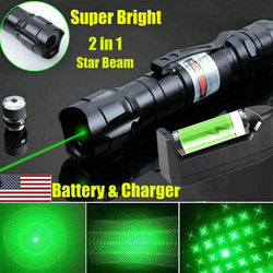 Green Laser Pointer Pen Visible Beam, Star Cap, Rechargeable, High Power Lazer Light For Astronomy Presentation 6000mile Green Laser Pointer Pen Visible Beam, Star Cap, Rechargeable, High Power Lazer Light For Astronomy Presentation 6000mile