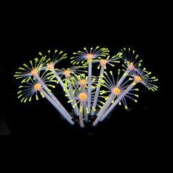Silicone Glowing Coral Fish Tank Decor: Dark Glow Fake Ornament 6 16x10cm