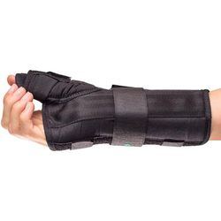 Premier Wrist Brace with Thumb Spica Aluminium / Foam / Nylon / Plastic / Polyester Right Hand Black Medium (442320_EA)