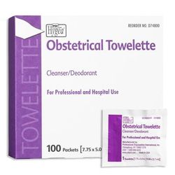 Hygea Obstetrical Cleansing Towelette Individual Packet Scented 100 Count (544410_BX)