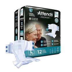 Attends Premier Unisex Adult Incontinence Brief Large Disposable Heavy Absorbency (1128074_CS)