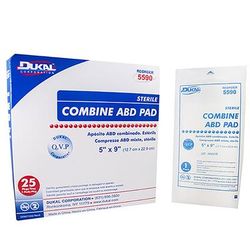 Dukal Abdominal Pad 5 X 9 Inch 1-Ply Sterile 1 per Pack (360305_BX)
