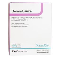 DermaGauze Hydrogel Wound Dressing Impregnated 4 X 4 Inch Sterile (727081_BX)