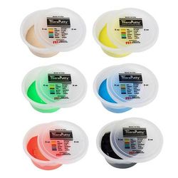 CanDo TheraPutty Therapy Putty Set 2X-Soft / X-Soft / Soft / Medium / Firm / X-Firm 6 X 2 oz. (969956_ST)
