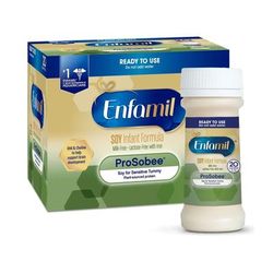 Enfamil ProSobee Infant Formula Unflavored 2 oz. Nursette Bottle Liquid Soy Lactose Intolerance (994994_CS)